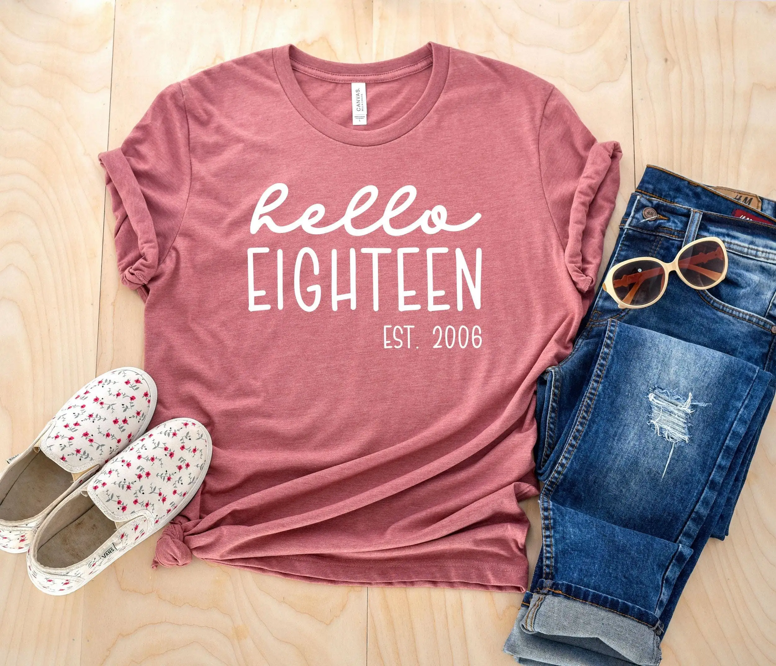 Футболка на 18-й день рождения Hello Est 2006 Shirtnager S Turning 18 Party Eighteenth