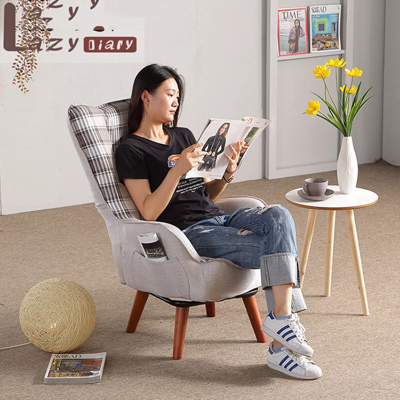 

Lazy Couch Chair Sngle Rotatable Breastfeeding Chair Small Apartment Balcony Lounge Chair Bedroom Reading Sofa