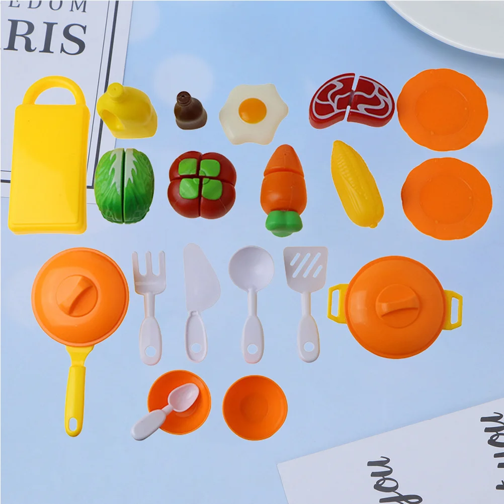 

1 Set 20Pcs DIY Durable Chic Novel Portable Cooking Utensil Kitchen Ware Playing House