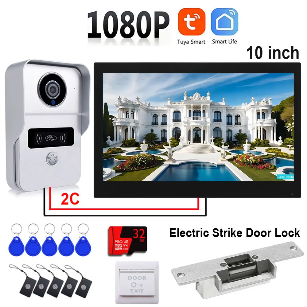 

HSmart HD 2-проводной видеодомофон 10 дюймов