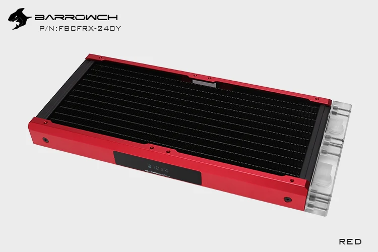 Модульный медный радиатор Barrowch 240 мм с OLED дисплеем акриловый/входной модуль POM