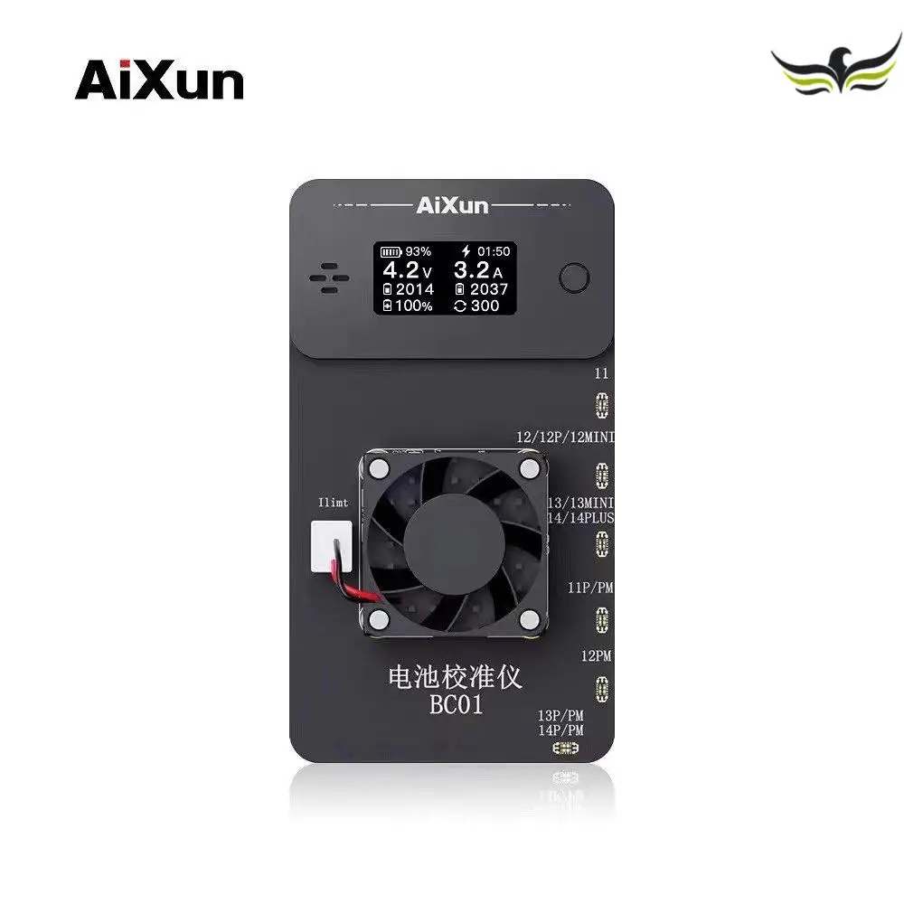 

Калибратор аккумулятора AiXun BC01 с поддержкой заряда и разряда аккумулятора, Круглый Цикл тестирования, здоровый рост до 100%, для серии iPhone 11-14