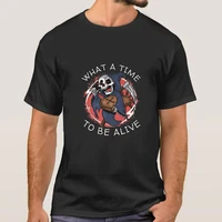 what a time to be alive t shirt funny death grim skull grave reaper dark short casual 100 cotton shirts size s 3xl