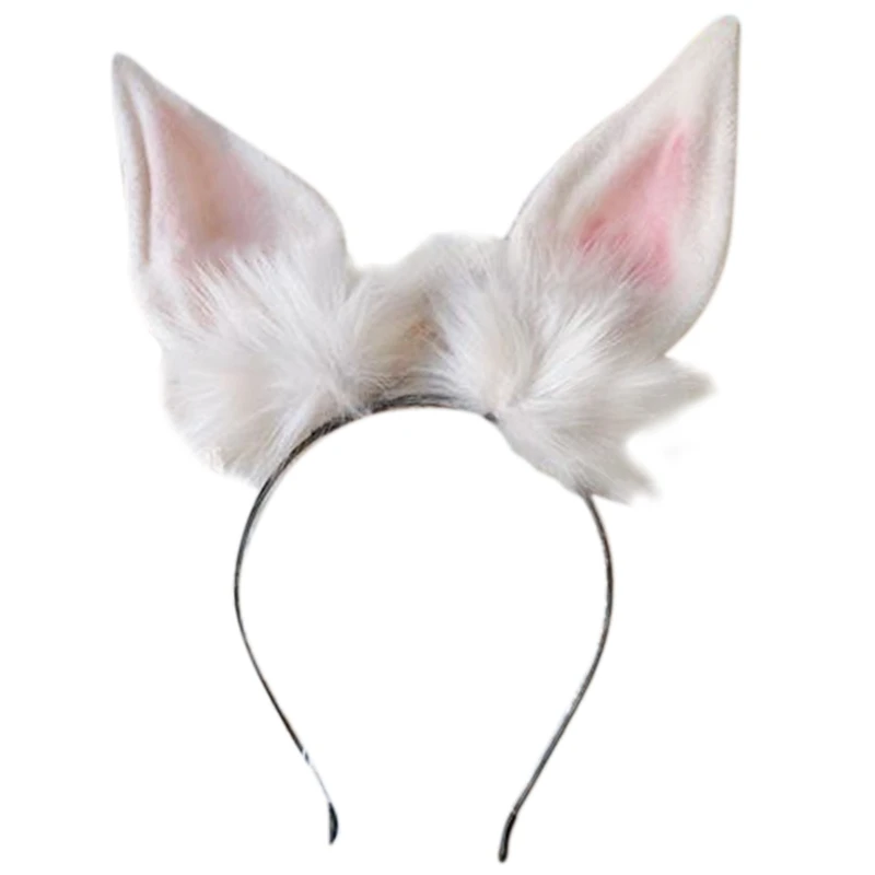 

Dual-use Lolita Headwear Simulation Animal Ears Hairpin Headband for Female Girl