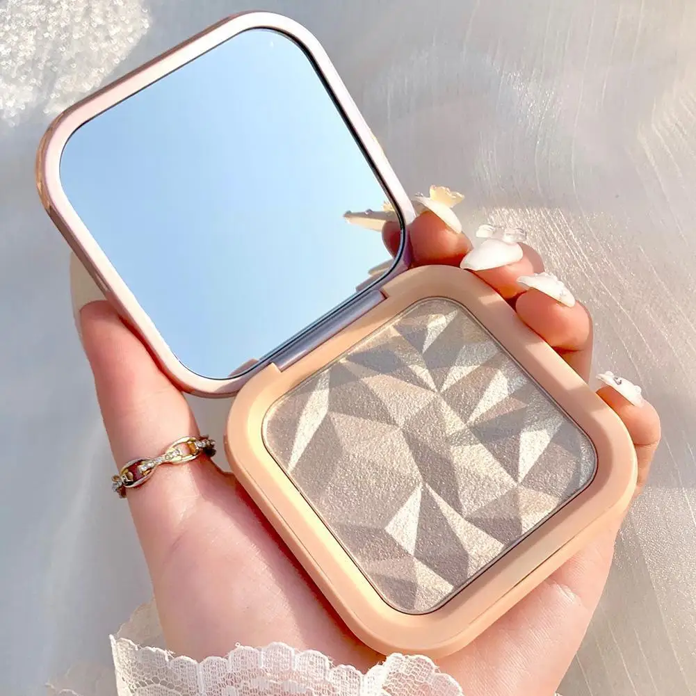 

Gold Pink White Diamond Highlighter Powder Glitter Color Contour Brighten High Powder Face Palette Gloss Single Shimmer Mak H6K3