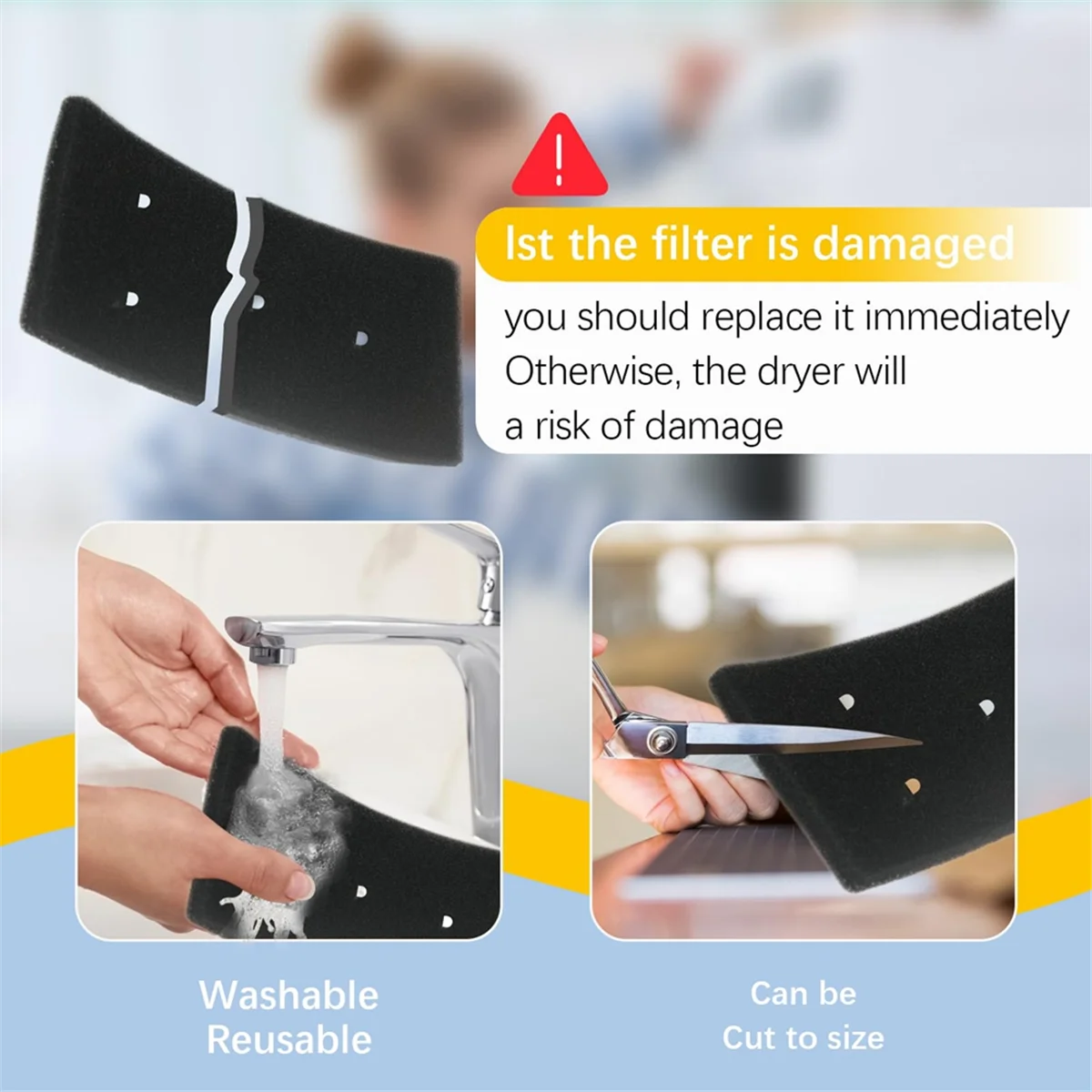 4 шт. сушильный фильтр для Bauknecht Privileg Whirlpool HX 481010716911 Фильтр сушилки Сменный