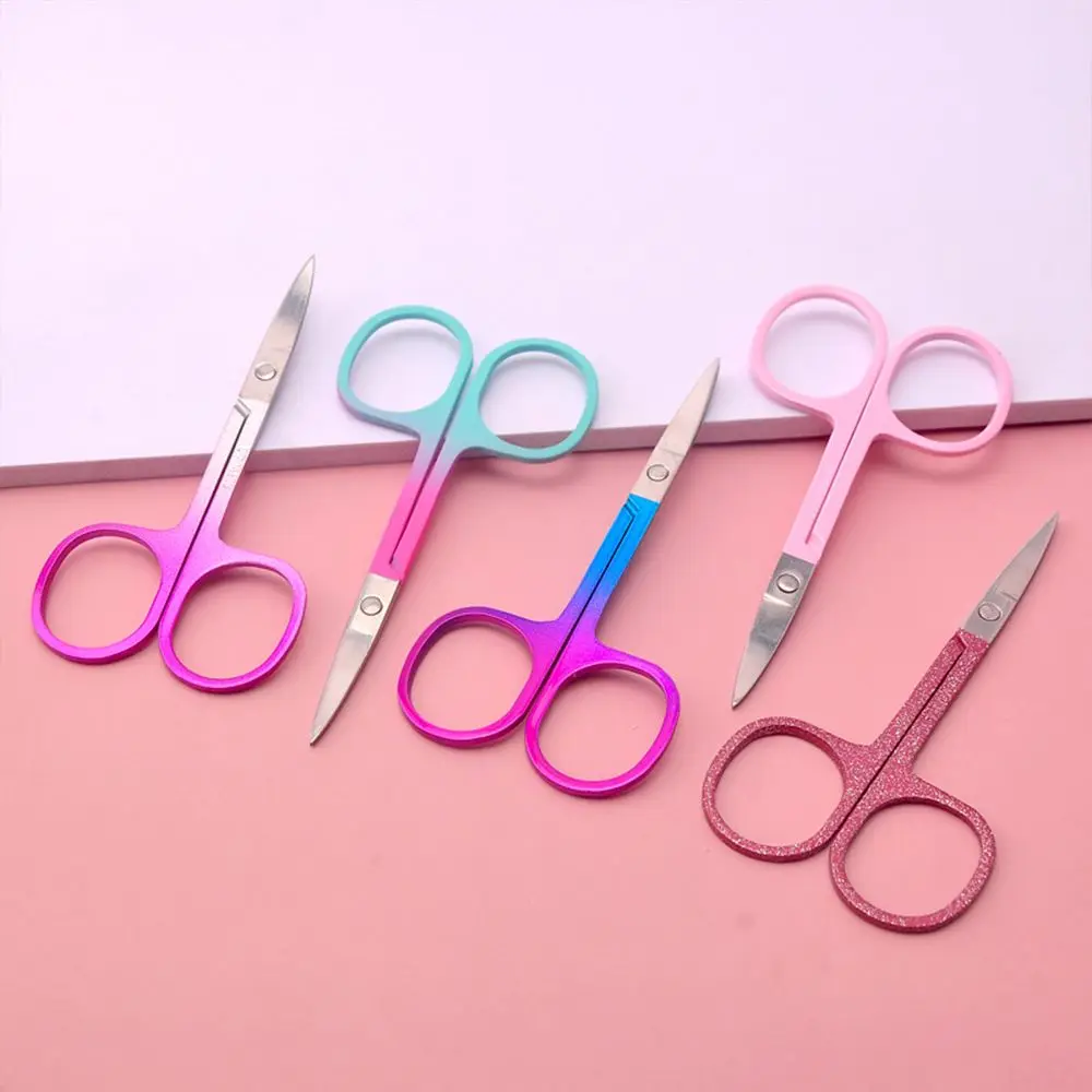 

Nail Cuticle Nipper Scissors Stainless Steel Rainbow Tweezer Clipper Facial Hair Trimming Brow Razor Makeup Beauty Tool