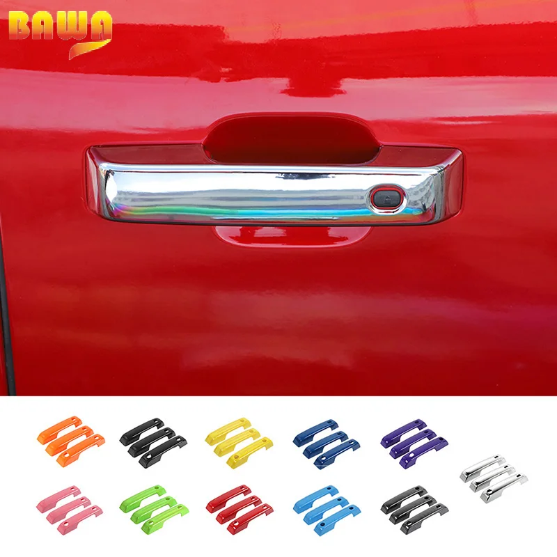 

BAWA Car Exterior Parts for Ford Bronco 2021 2022 Door Handle Decoration Cover Stickers Accessories For Ford Bronco 2 Doors