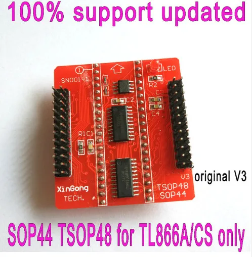 

Original Adapters SOP44 TSOP48 ZIF adapter kit only for MiniPro tl866ii plus programmer Universal Programmer V3 Base adapter