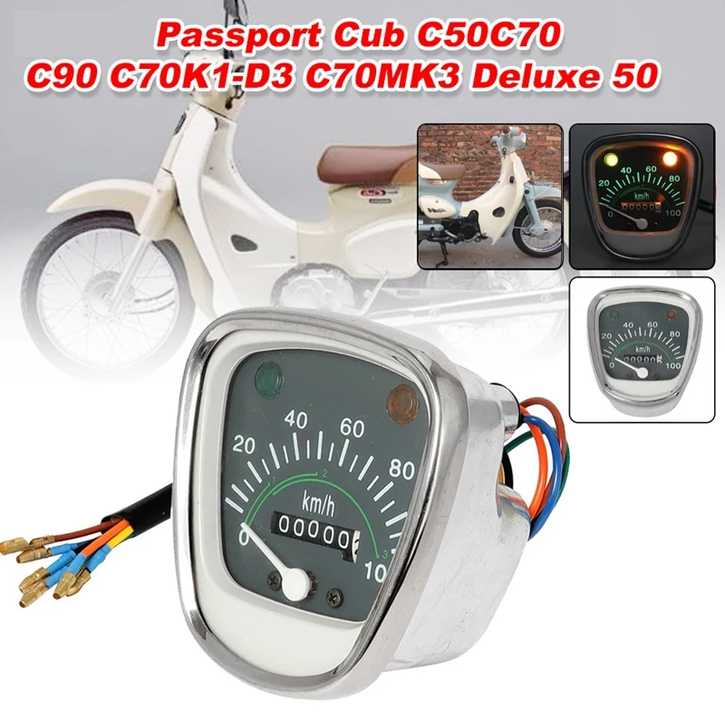 רטרו מד מהירות Tachometer מד מרחק מכשיר להונדה דרכון קאב C50 C70 C90 C70MK3 אוניברסלי מודד