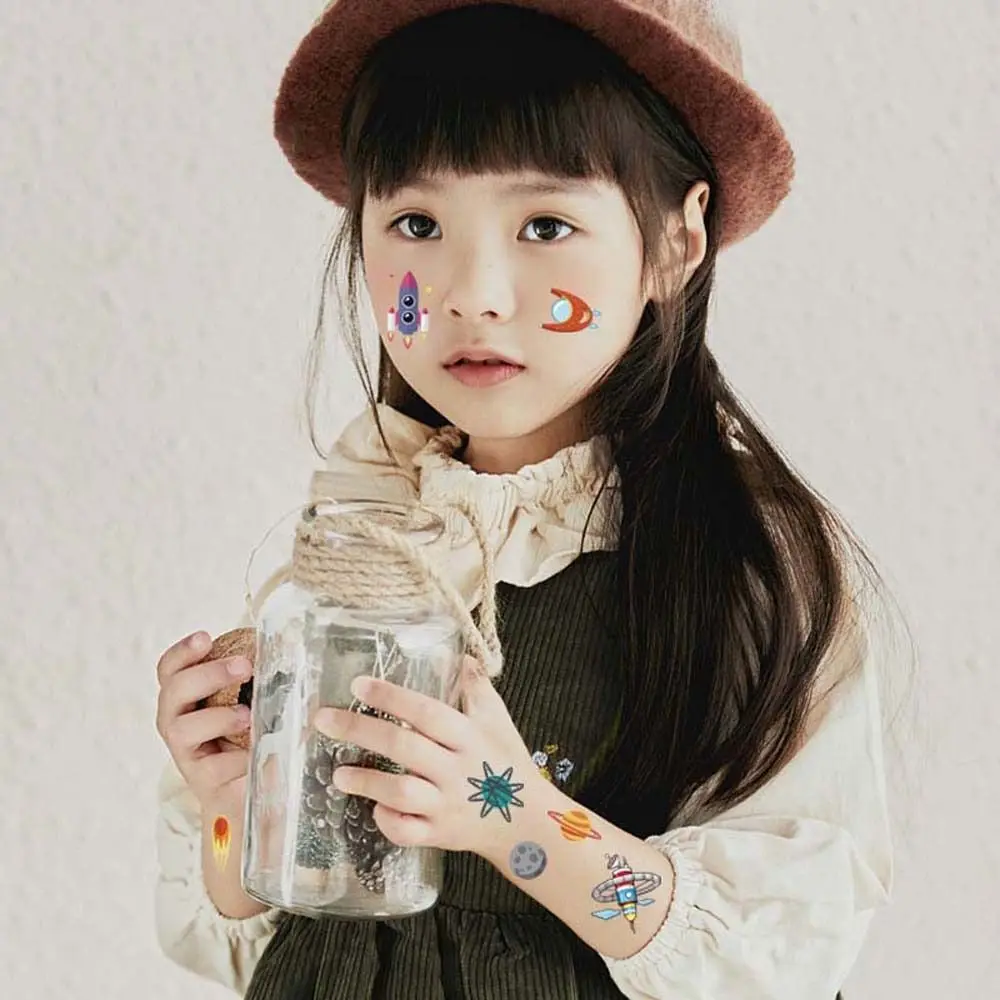 Автомобиль автомобиль космос боди-арт наклейка мультяшная Временная Детские