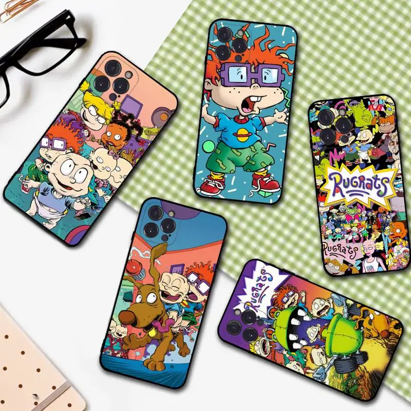 

Cartoon-Rugrat Anime Phone Case For iPhone 14 13 12 Mini 11 Pro XS Max X XR SE 6 7 8 Plus Soft Silicone Cover