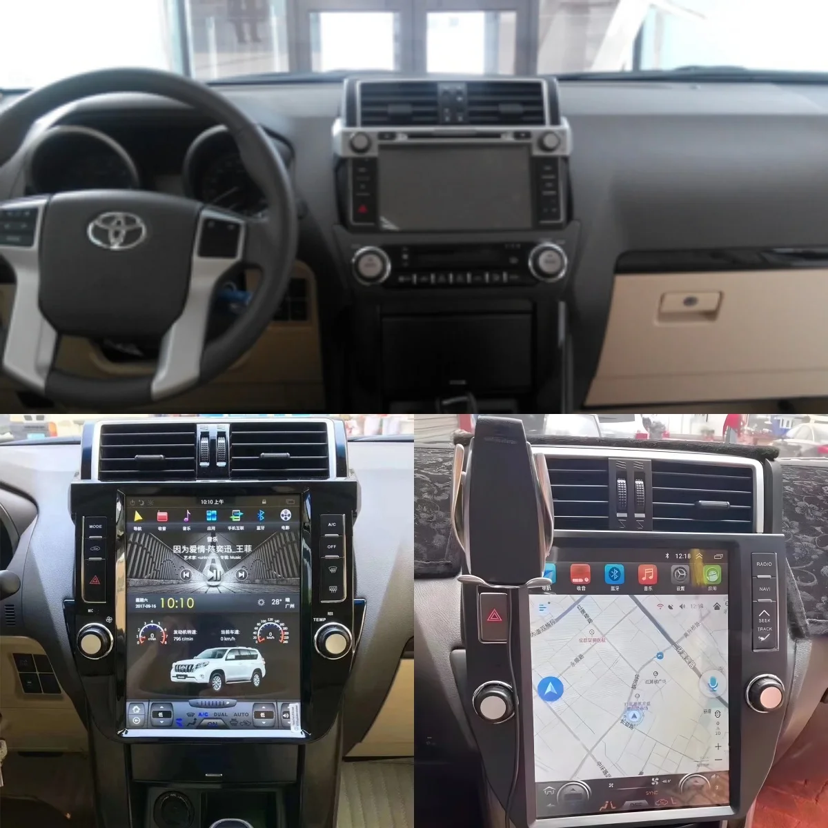 PX6 для Tesla style Android Автомобильный GPS-навигатор TOYOTA LAND CRUISER prado 2010-2017 головное