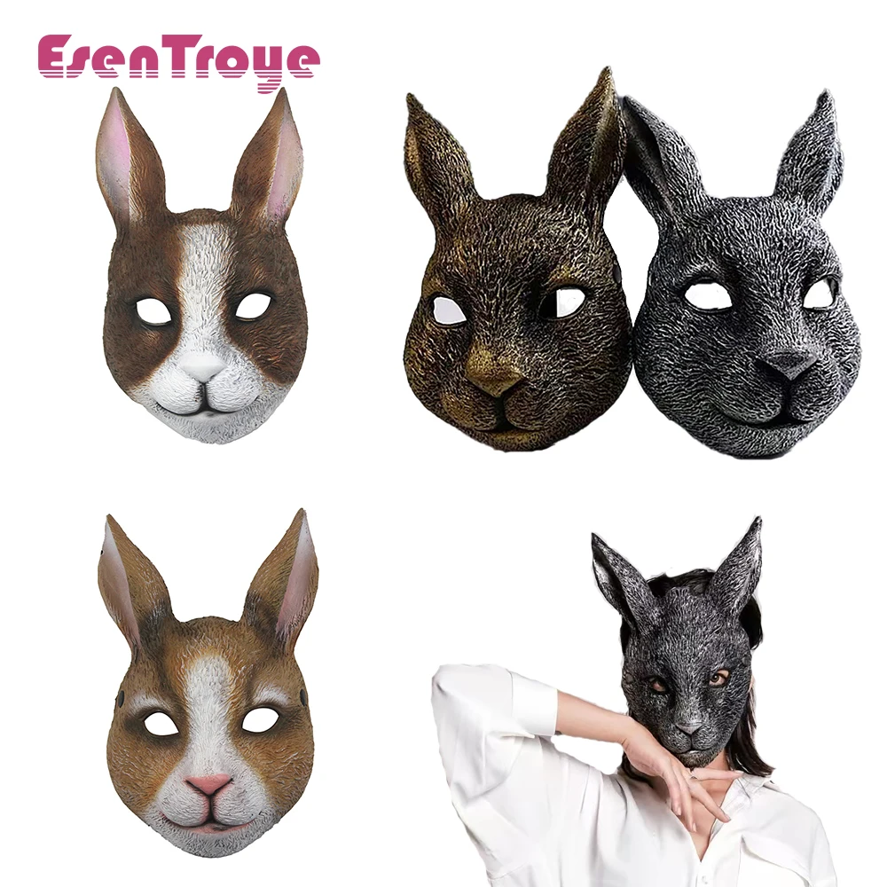 

Rabbit Mask Cosplay Nightclub Dress Up Dance Animal Adult Bunny Masquerade Costume Easter Party Decor Carnival Props Acessories