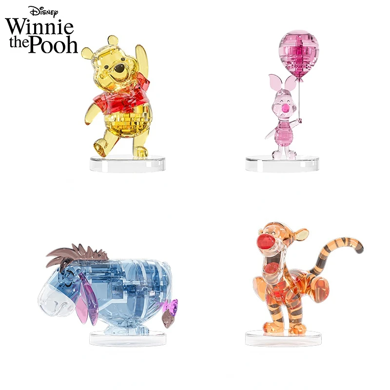 

Disney Figures Pooh Bear Crystal Building Block Ornaments Pooh Bear Tigger Piglet Peripheral Fashion Kids Toys Birthday Gifts