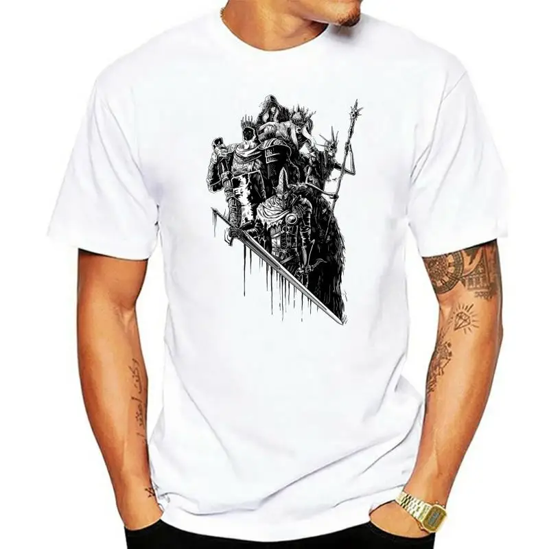 

Мужская футболка, черно-белая игровая футболка с изображением темных душ, владельцев Cinder