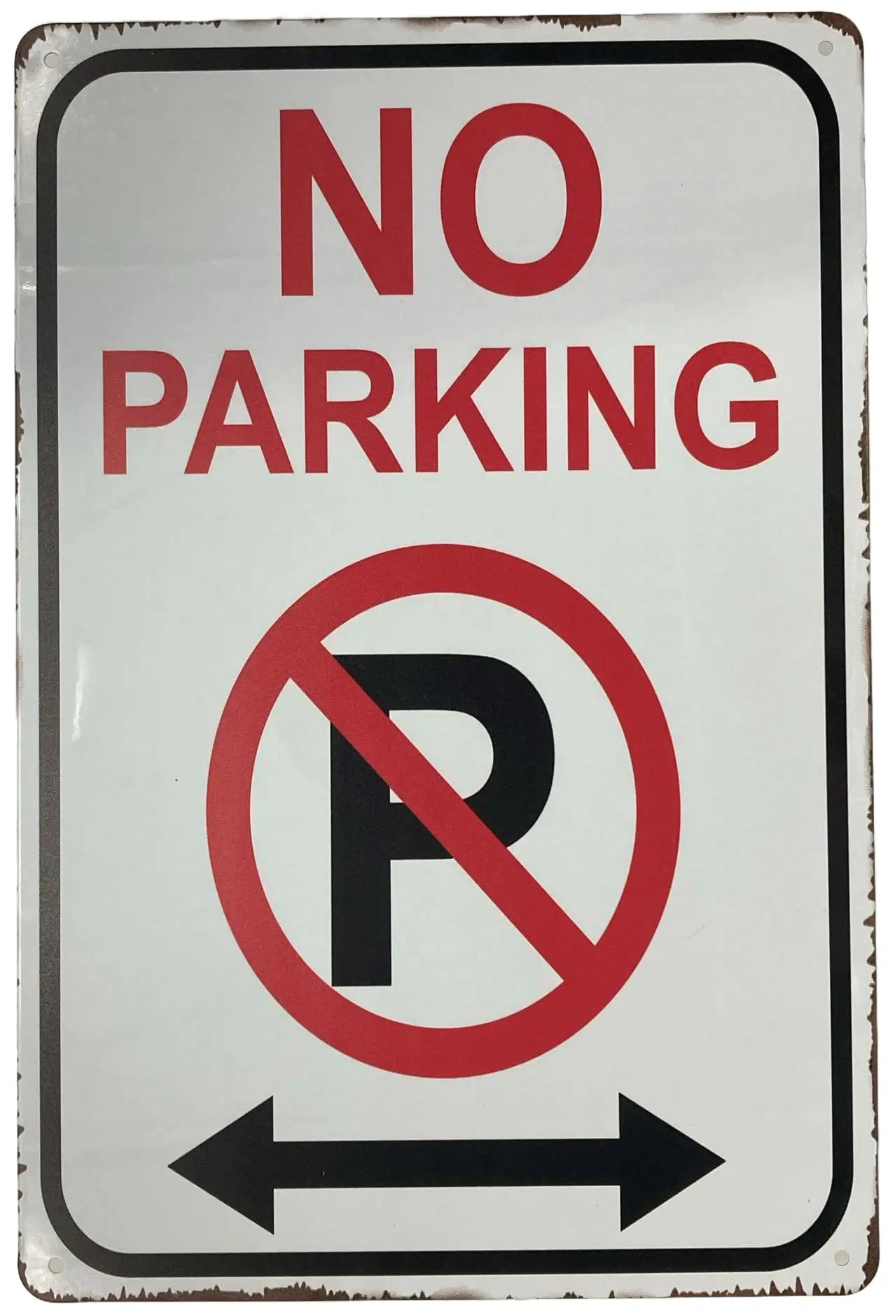Жестяной металлический настенный знак | Нет парковки 8x12 дюймов. Наклейка на