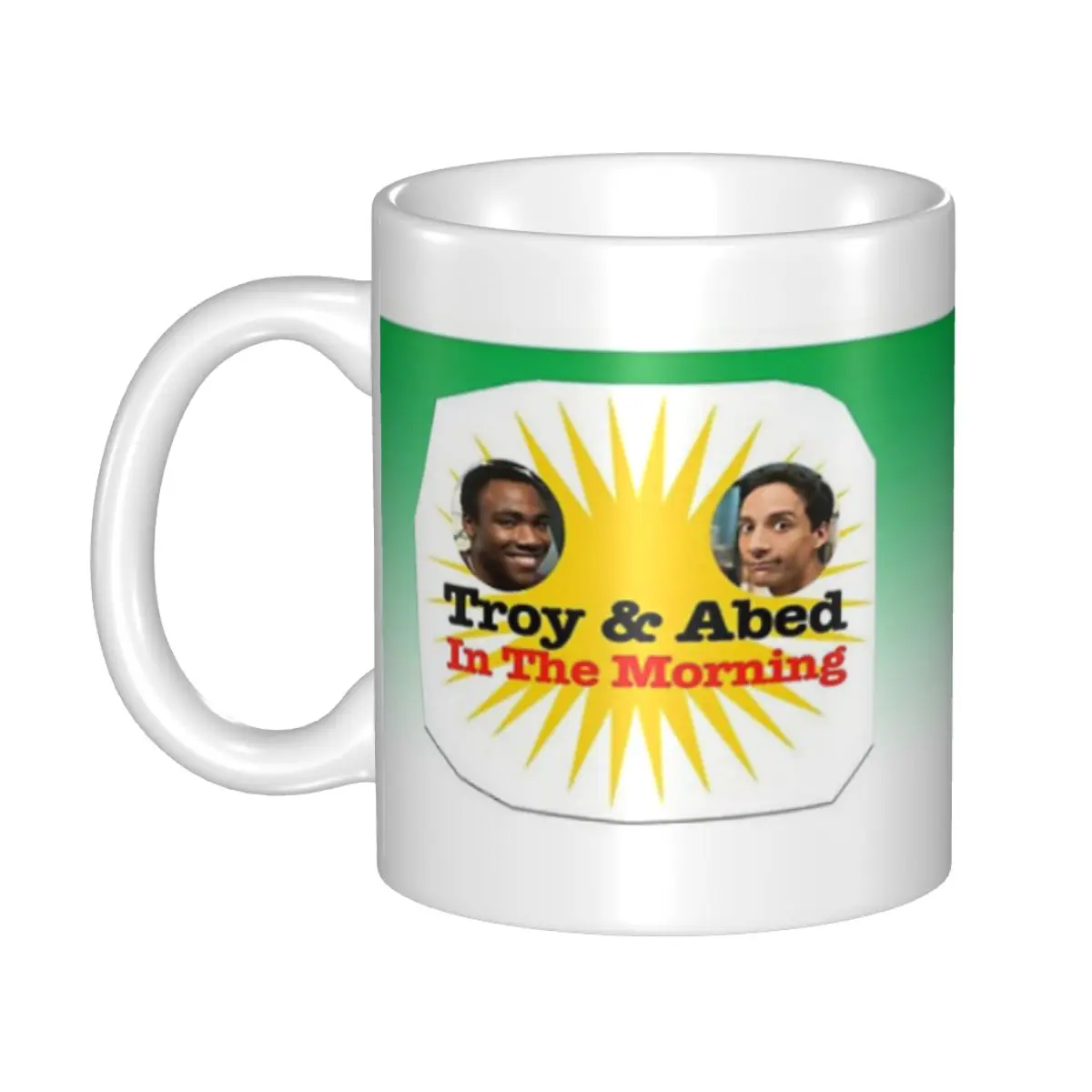 

Утренние кофейные кружки Troy & Abed, офисные модные гладкие чашки с узором, практичные декоративные чашки