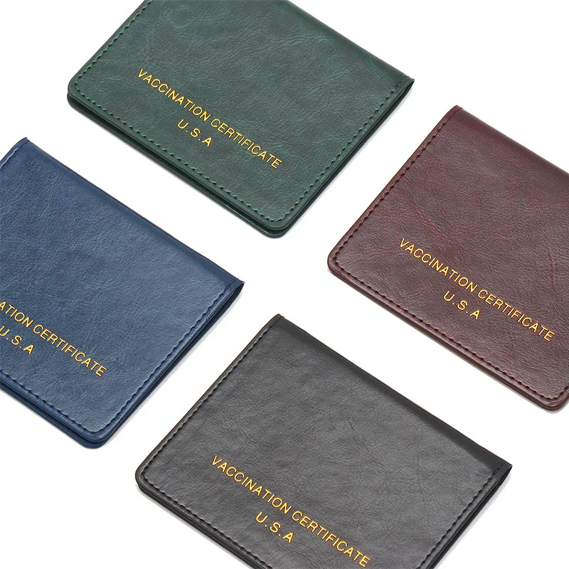 2022 Latest Design Card Bag Female Fashion Mini Wallet Folding Portable Slim Card Holder Leather Men Business