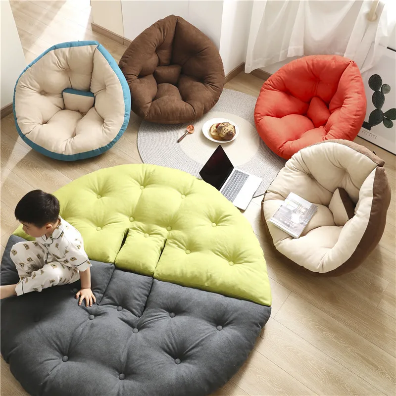 

Чехлы для диванов Lazy BeanBag, стулья без наполнителя, из льняной ткани, мешок для отдыха, пуф, татами для гостиной