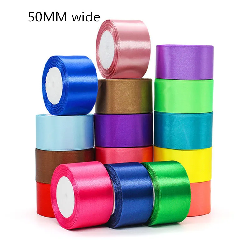 

(25 Yards/roll) Satin Ribbons Wedding Decoration Ribbon for Diy Gift Ribbon Supplies Ribbons for Crafts 6/10/15/20/25/40/50mm