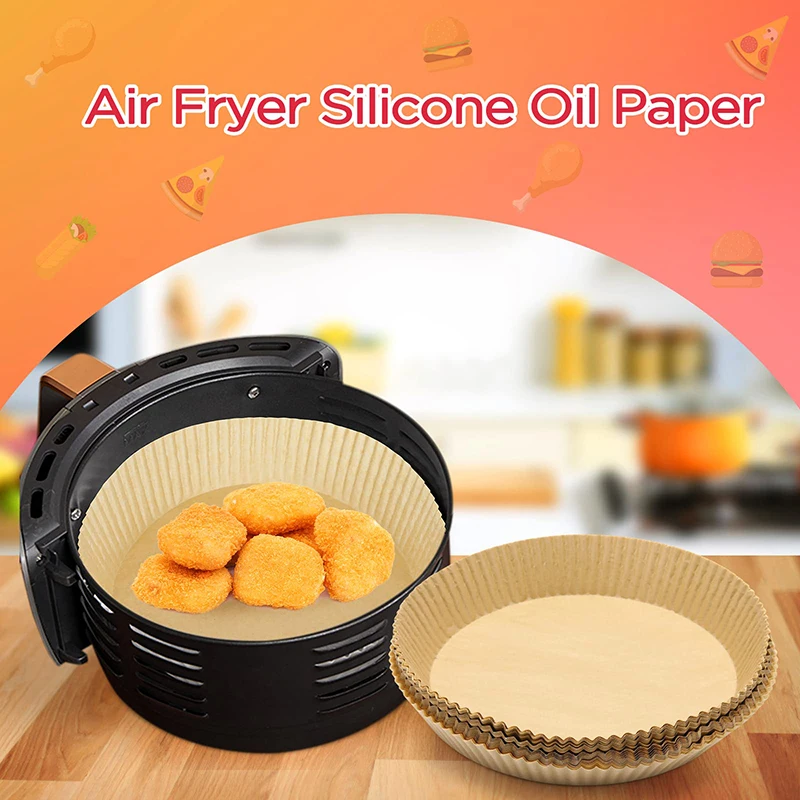 

Air Fryer Paper Liner Oven Disposable Silicone Oil Paper Non-Stick Parchment Silicone Parchmen AirFryer Accessories Baking Tools