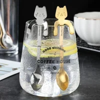 Кофейная ложка из нержавеющей стали в форме кота#3