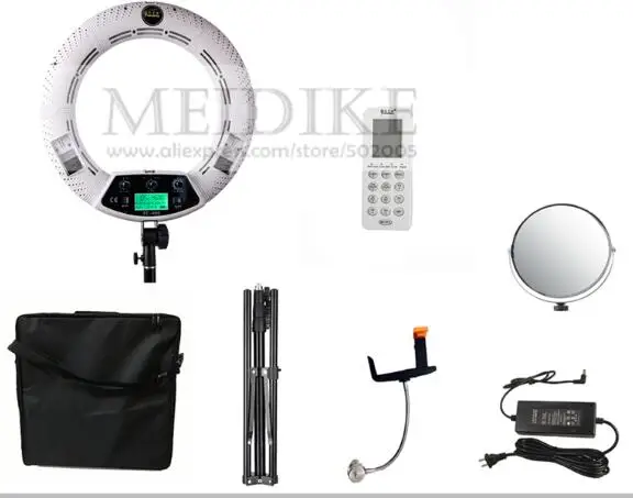 

Yidoblo FC-480 RGB APP Control Ring Light LED Video Light Beauty Nail Skin Photography Movie Studio Ring Lamp Kit With Tripod