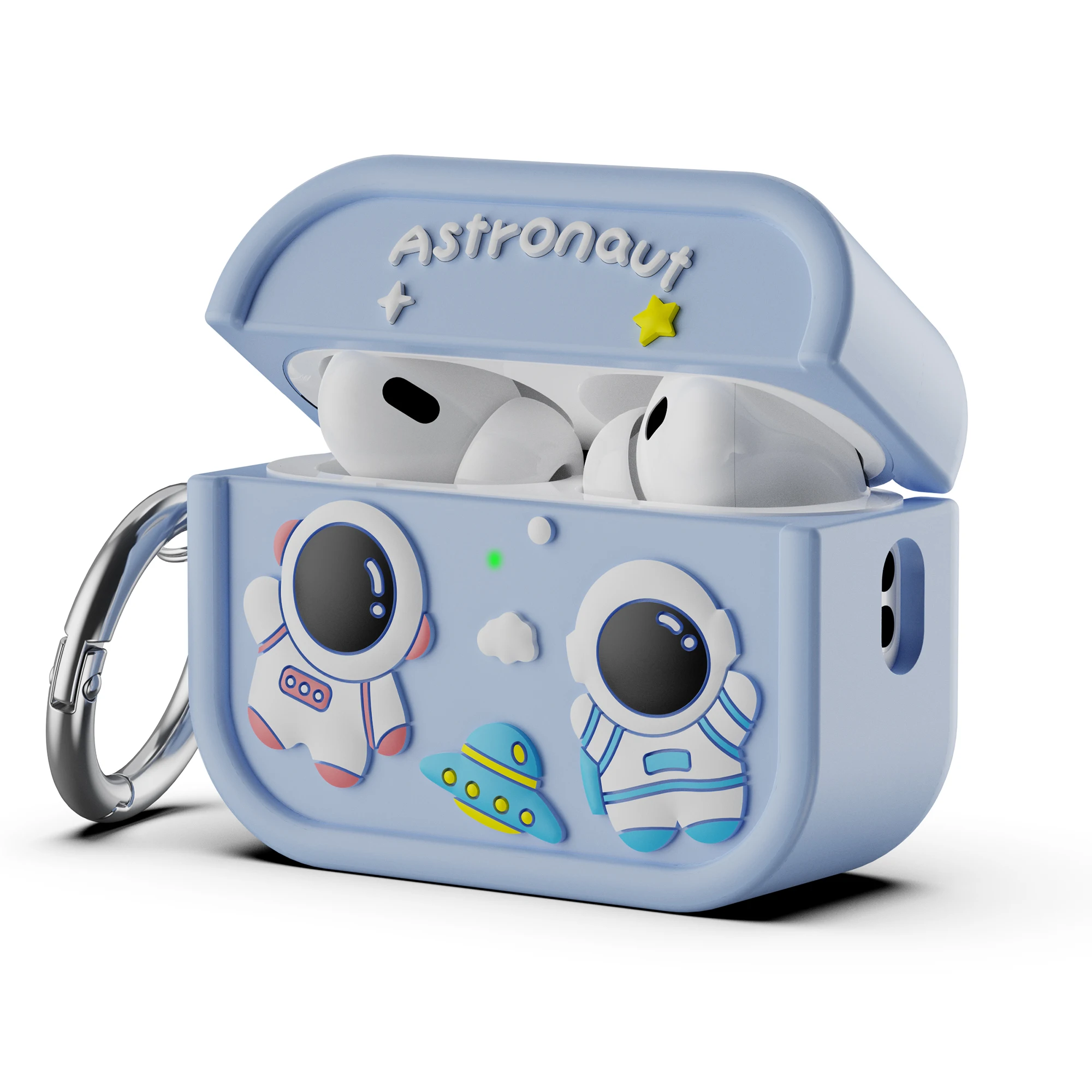 Мягкий Силиконовый Чехол Astronaut Space Moon Для Apple AirPods Pro 2 3-го Поколения