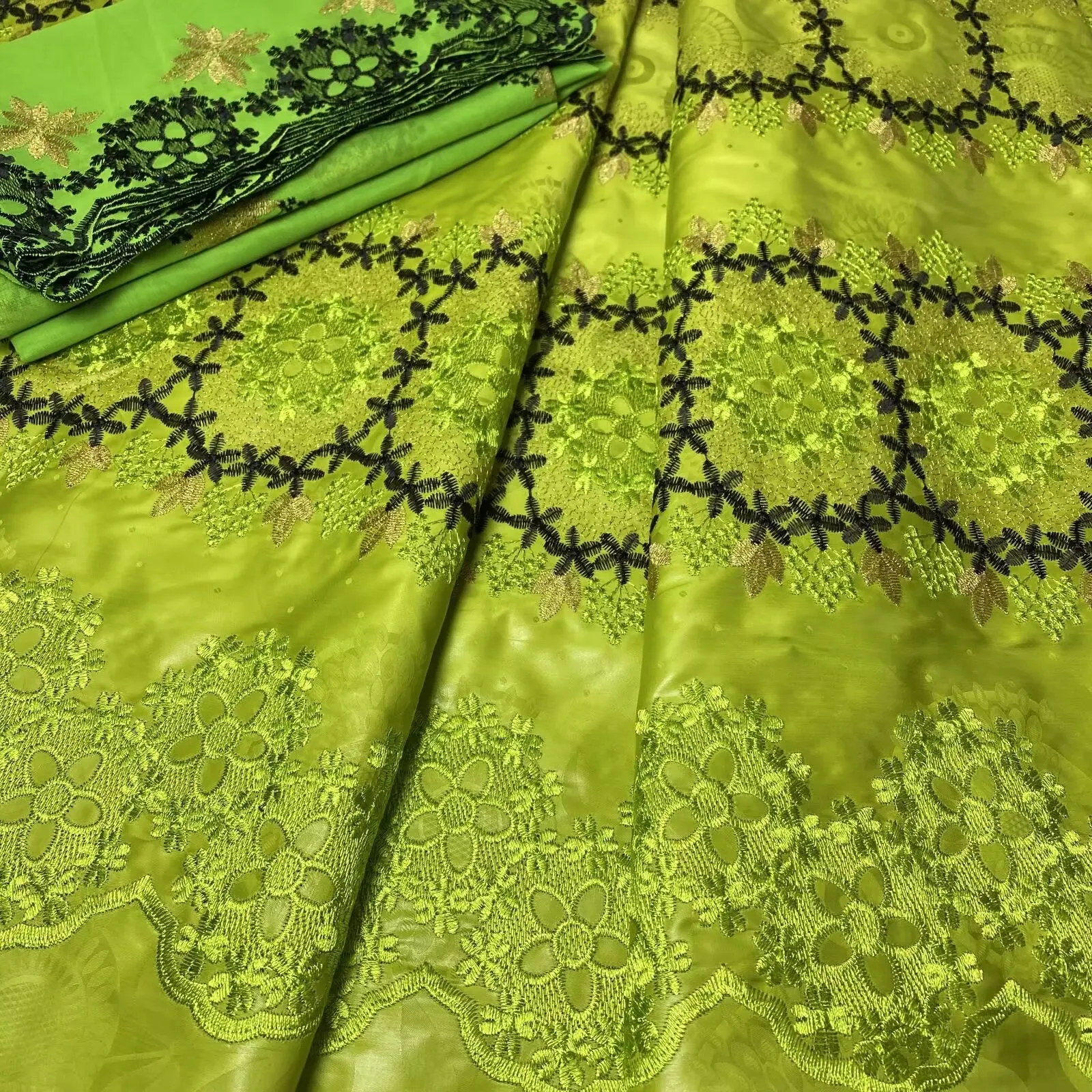 5 + 2 ярда Новое поступление красный африканский базин богатая ткань нигерийский