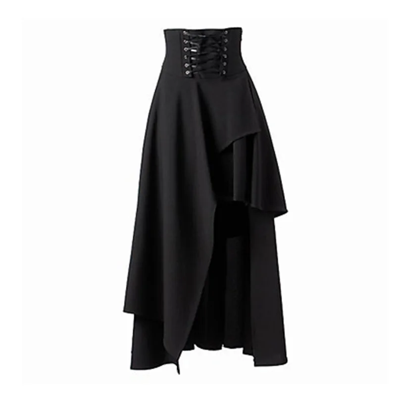 

Vintage medieval woman gothic skirt pirate renaissance halloween costume steampunk high waist skirt