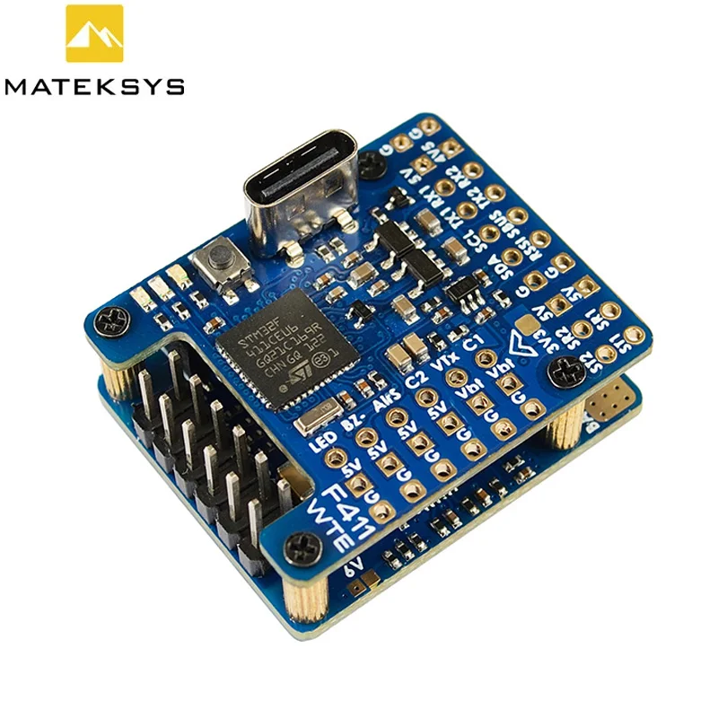 Matek Mateksys F411-WTE Контроллер полета STM32F411 встроенный BEC 5V Выход 2-6S ESC 90A Датчик тока для FPV неподвижного крыла дрона