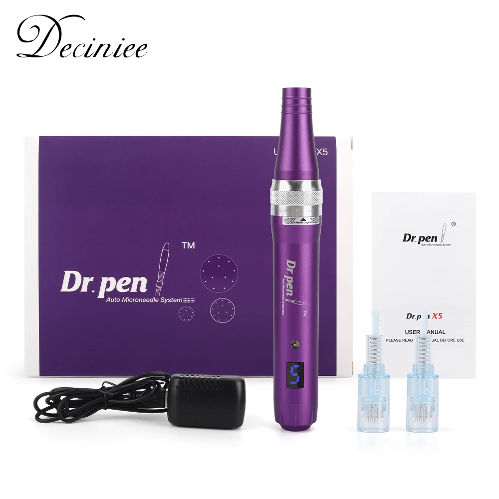 

Dr.pen Ultima X5 Wired Professional Derma Pen Electric Skin Care Kit Microneedle Therapy Rolling Derma Stamp with 2pc Cartridges