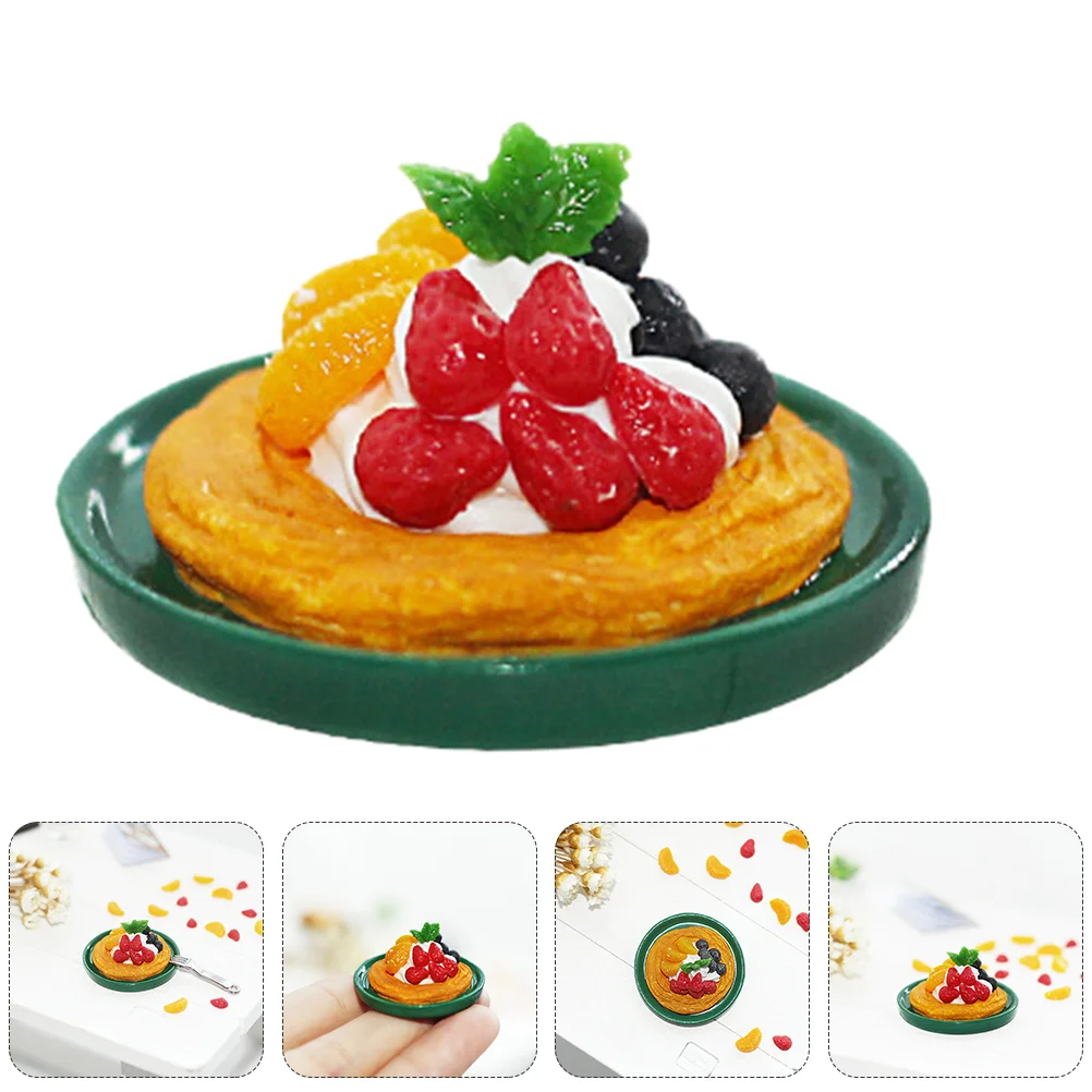 

Delicate Simulation Fruit Tart Model Photography Prop Mini House Decoration