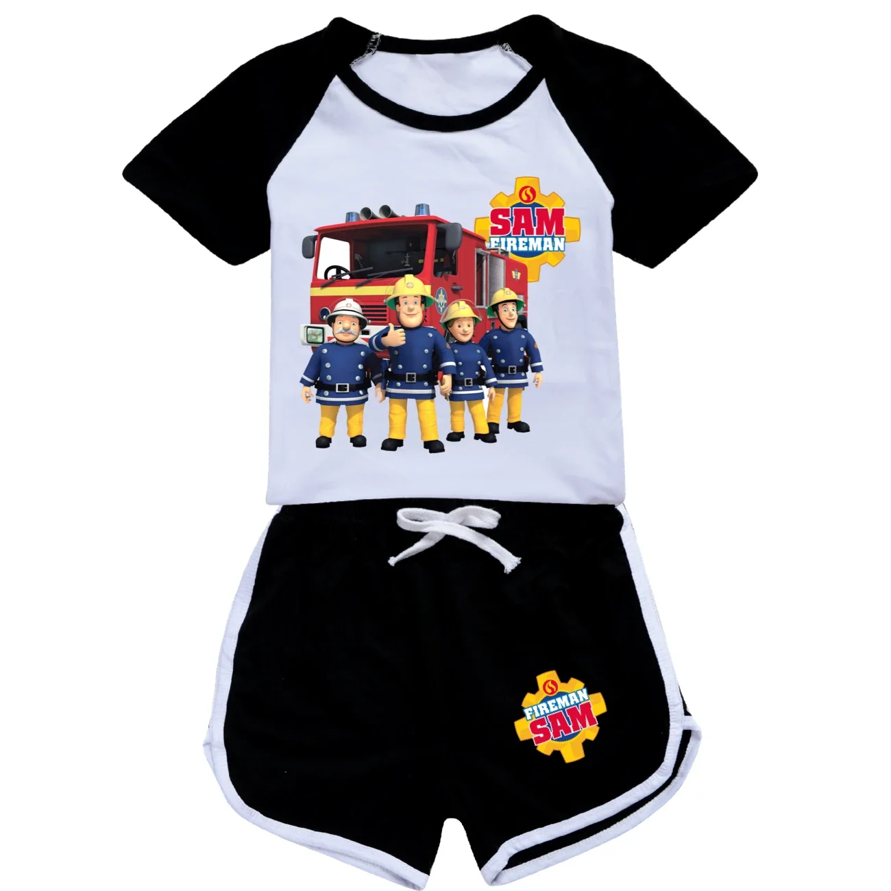 2 шт. комплект одежды для мальчиков и девочек футболка с коротким рукавом шорты