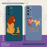 disney the lion king for huawei p 50 40 30 20 smart 2021 2019 lite pro plus liquid rope silicone soft phone case cover