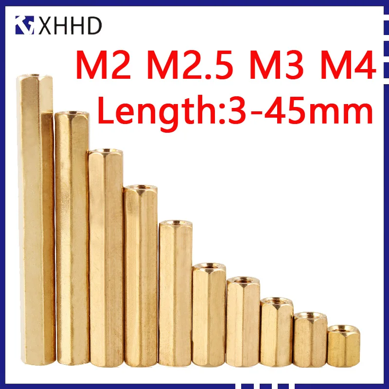 

M2 M2.5 M3 M4 Hex Brass Male Female Standoff Pillar Mount Copper Hexagon Thread PCB Motherboard Standoffs Spacer Hollow Column