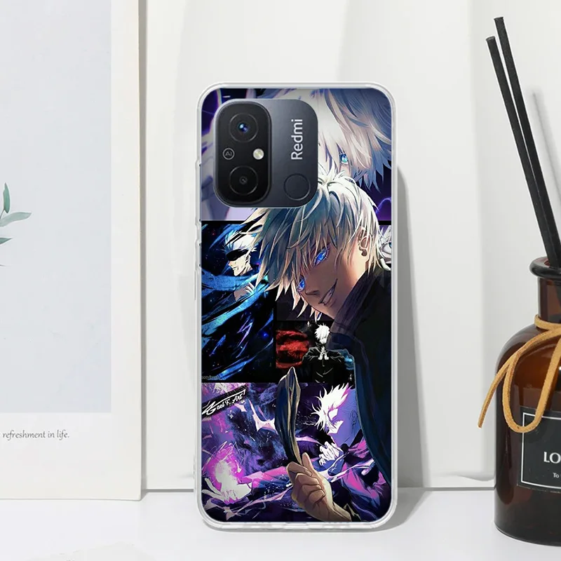 Телефонный чехол Jujusu-Kaisen Gojo Satoru для Xiaomi Redmi 12C 12 10C 10A 10 9C 9A 9T 9 8A 8 7A 7 6A 6 Pro K70 K40 K20 Fundas Back