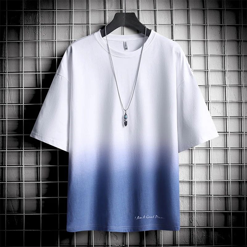 

Men's Short-sleeved T-shirt Ice Silk Summer 2022 New Korean Version of The Trendy Brand Clothes Men's Loose Half-sleeved T-shirt