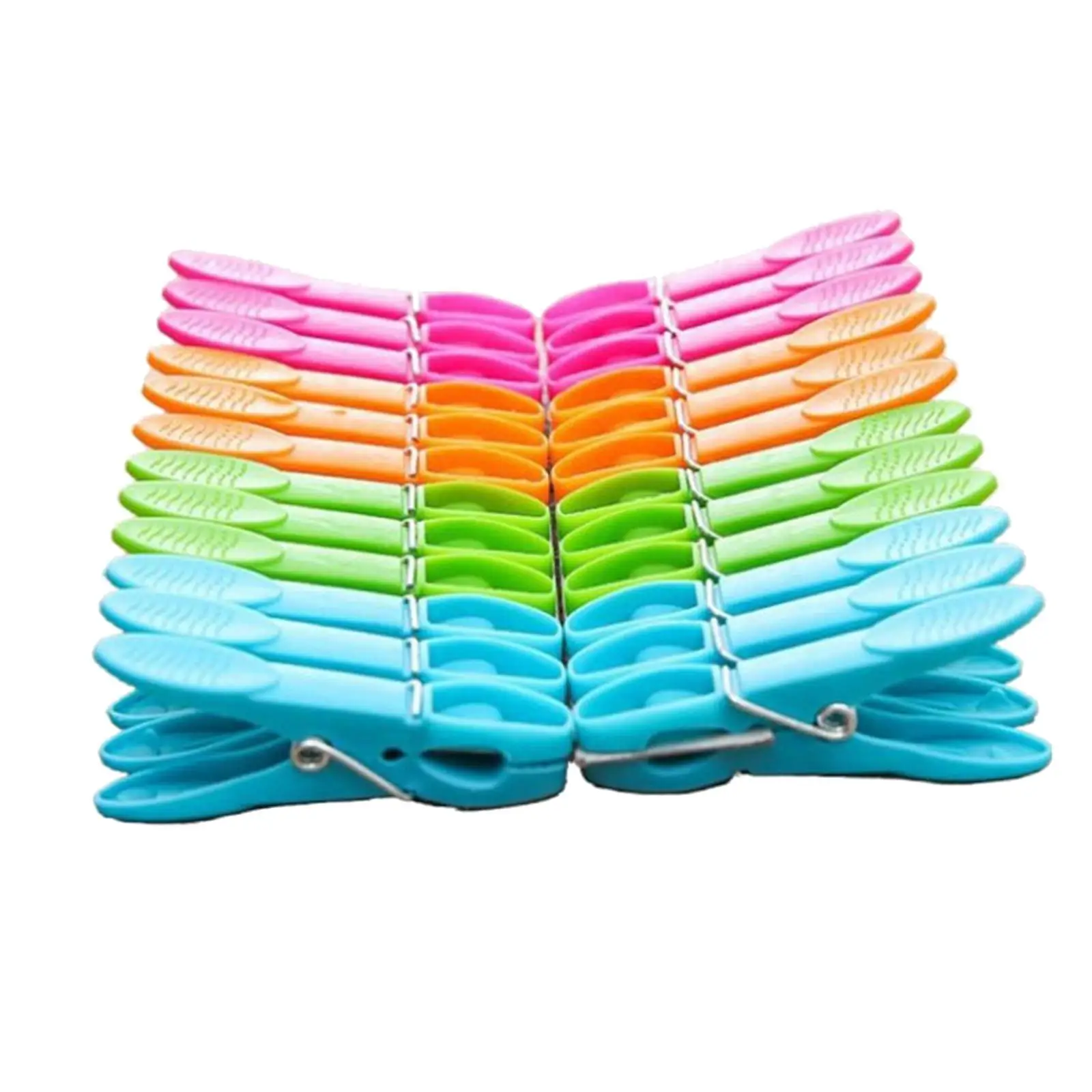 

24 Pack Colorful Plastic Clothespins Laundry Clothes Pins Clips with Springs