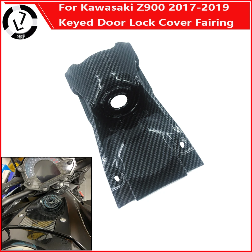 

Обтекатель для дверей зажигания, мотоциклов, карбоновое волокно, литье под давлением ABS, для Кавасаки Z900, 2017, 2018, 2019