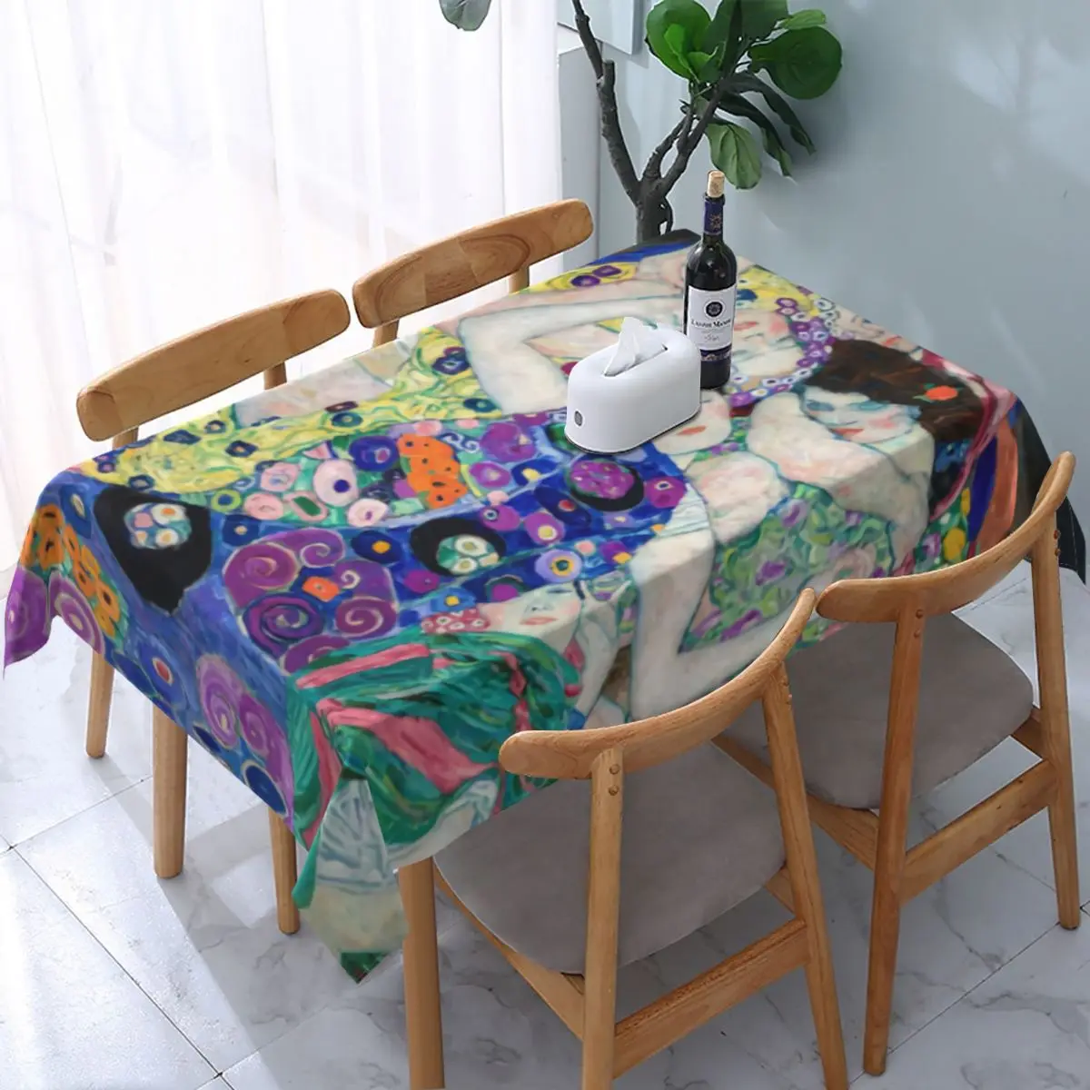 

Скатерть Дева Густава Климта прямоугольная эластичная маслостойкая Скатерть австрийский художник скатерть для кухни