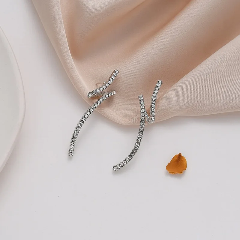 

2022 New Temperament Earrings European and American Fashion Personality S Serpentine Earrings Design Sense Exaggerated Earrings