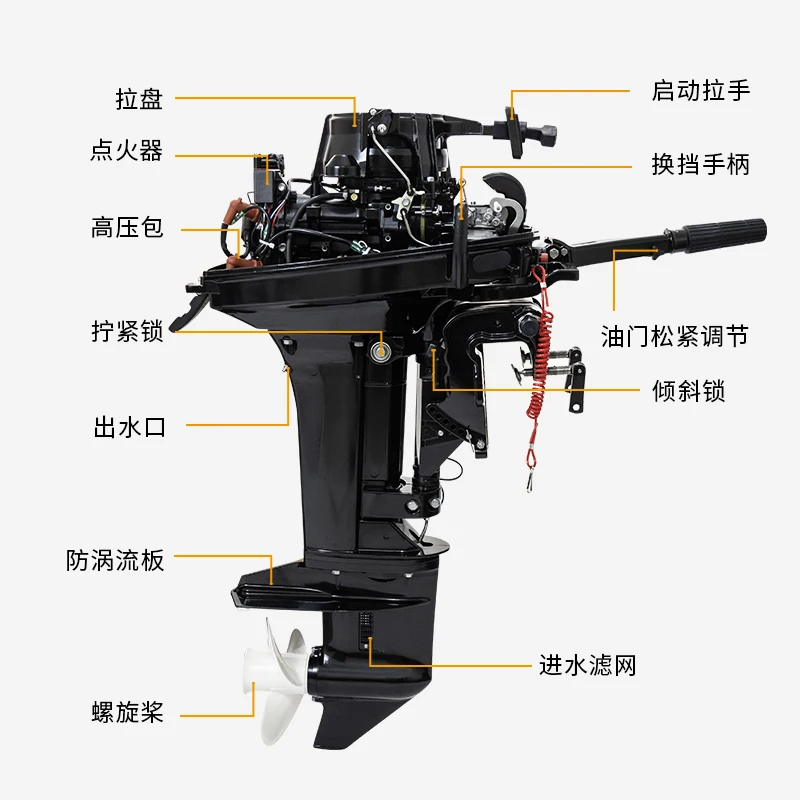 Подвесной двигатель Hangkai Outboard Motors 2-тактный подвесной мощностью 25 л.с. Двигатели и