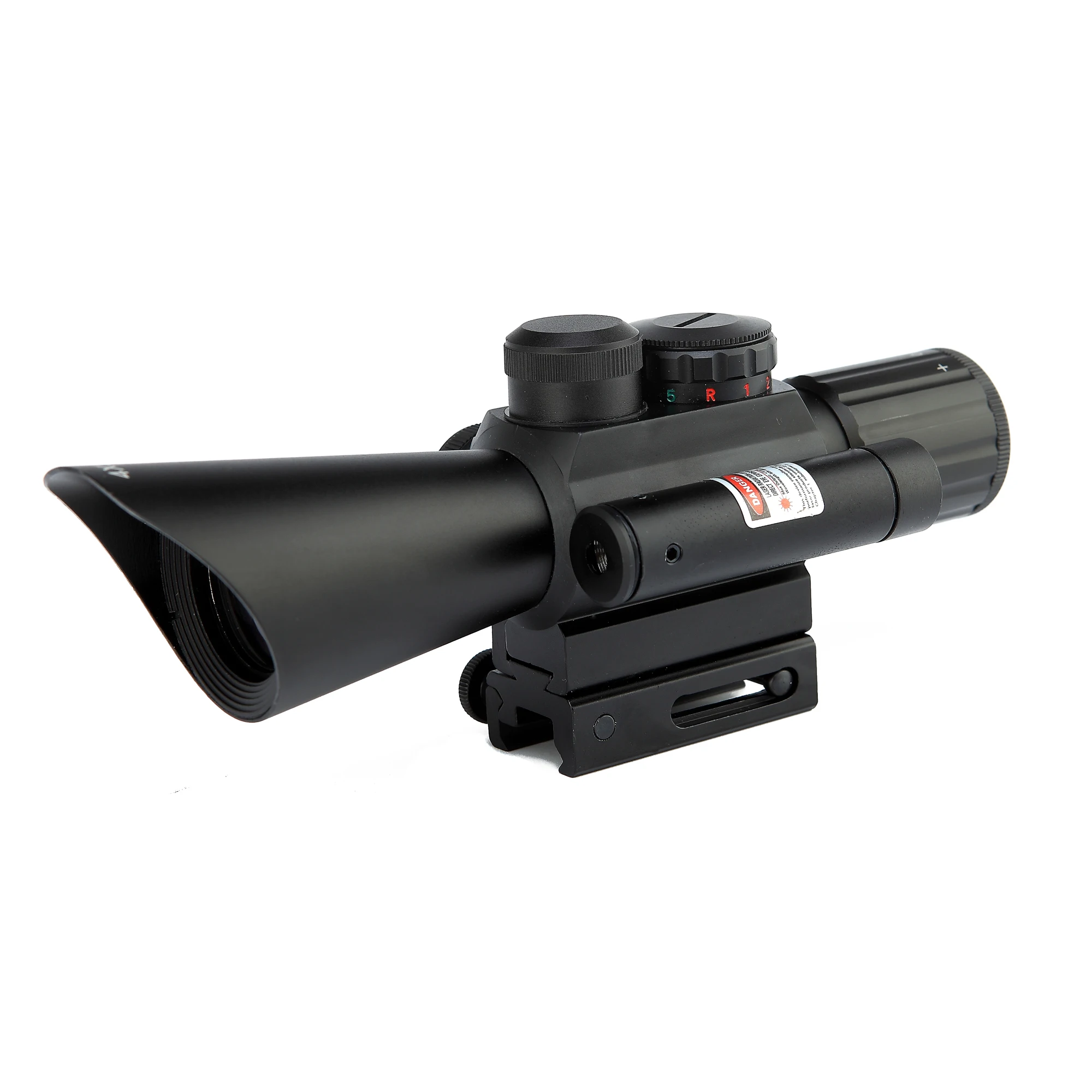 

Riflescope M7 with Dual Illuminated Infrared Rifle Scope with Red Laser Sight for Hunting, 4X30 Optical Rifle Scope