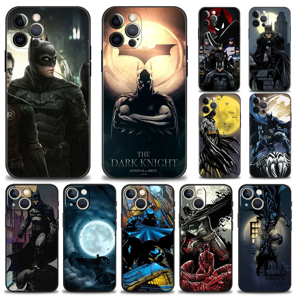 

Capinha Coque for iPhone 13 11 12 Pro Max 8 7 Plus XR XS X 6 6S SE20 Etui Cover Phone Case Silicon Funda Batman in the Moonlight