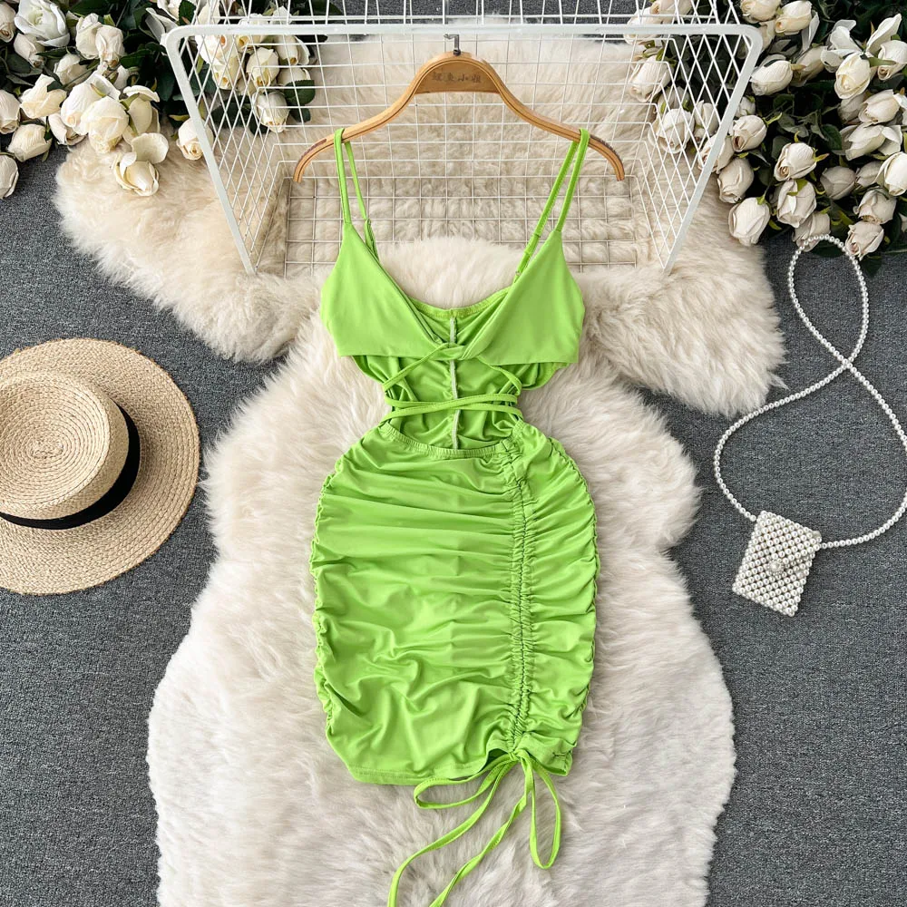 

Популярное летнее плиссированное платье на подтяжках для девочек