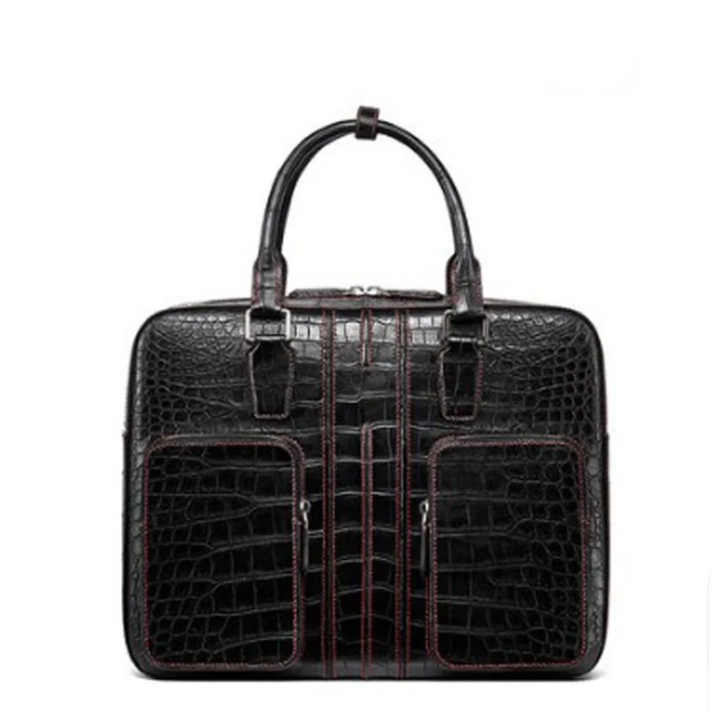 

KEXIMA gete Crocodile leather handbag for men business briefcase Nile alligator artisanal men's bag large capacity men handbag