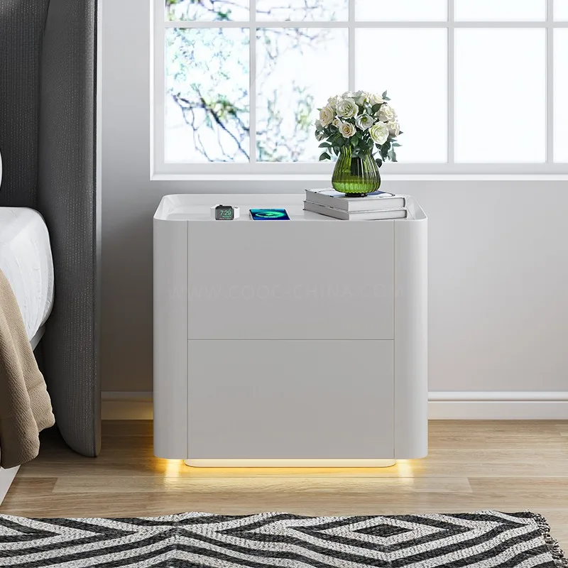 Современный простой светоизлучающий диод черная прикроватная тумбочка