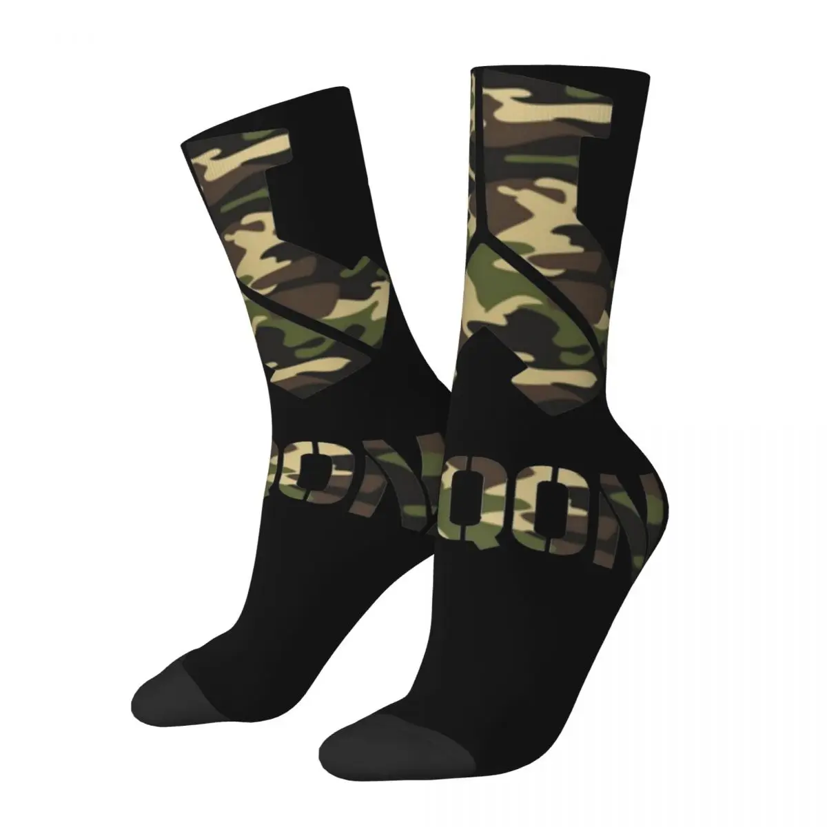 

Defqon Festival Logo Design Theme Crew Socks Merchandise for Female Male Sweat Absorbing Print Socks